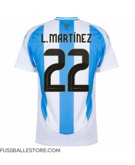 Günstige Argentinien Lautaro Martinez #22 Heimtrikot Copa America 2024 Kurzarm